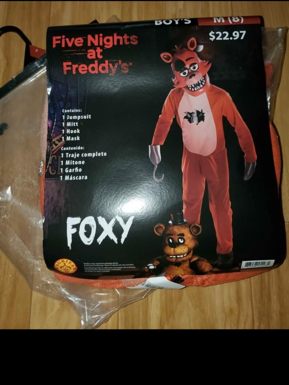 Rubie's Foxy Halloween Costume Five Nights At Freddy's Sz 8 Medium Mask Jumpsuit